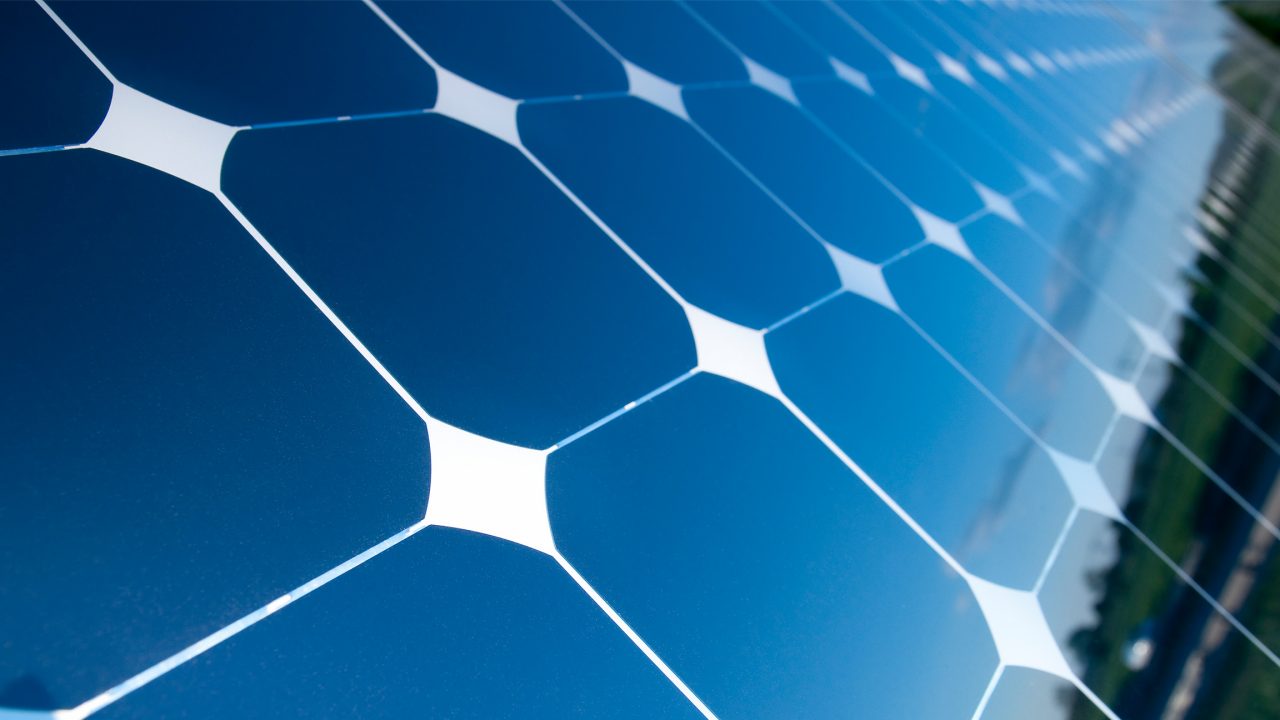 Background of Blue Solar Panels