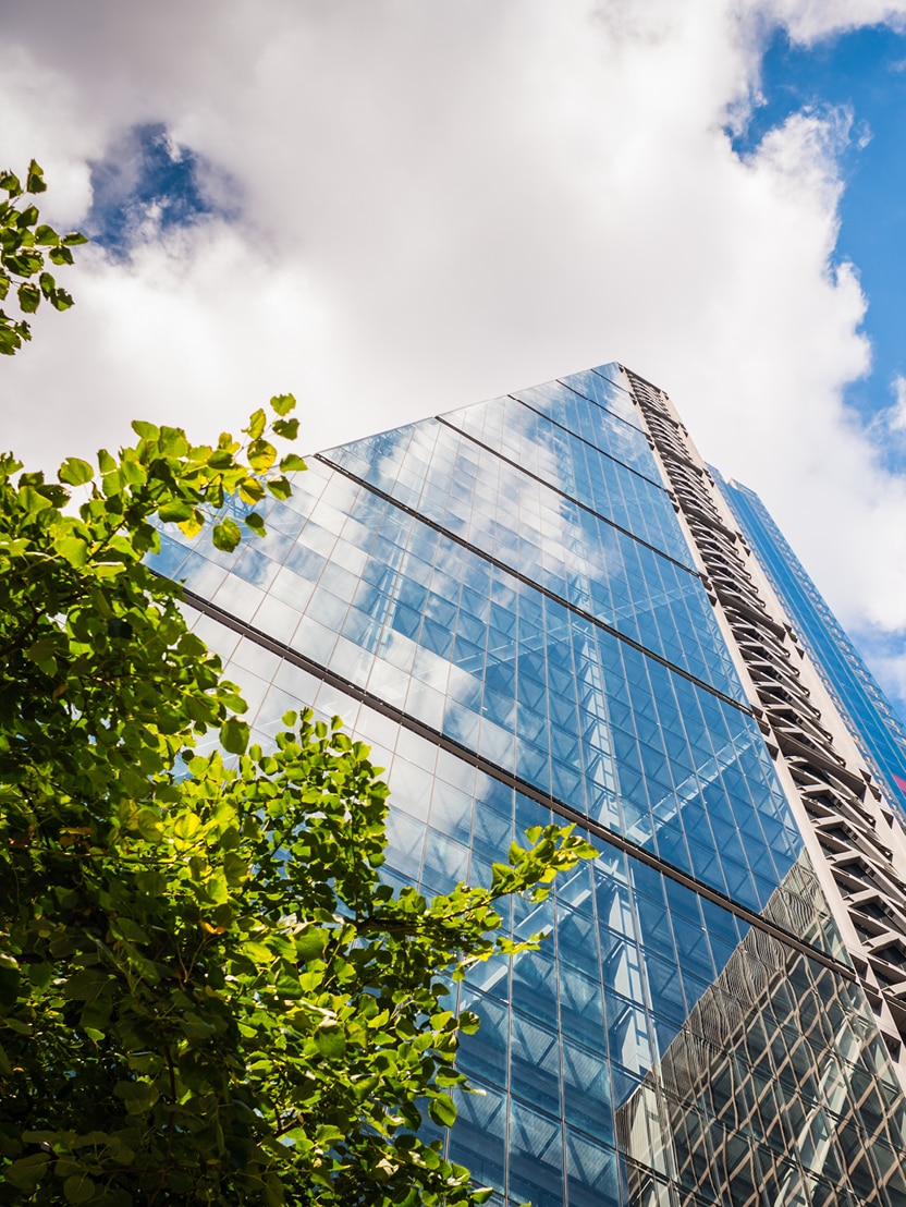 Image of office building with glass windows