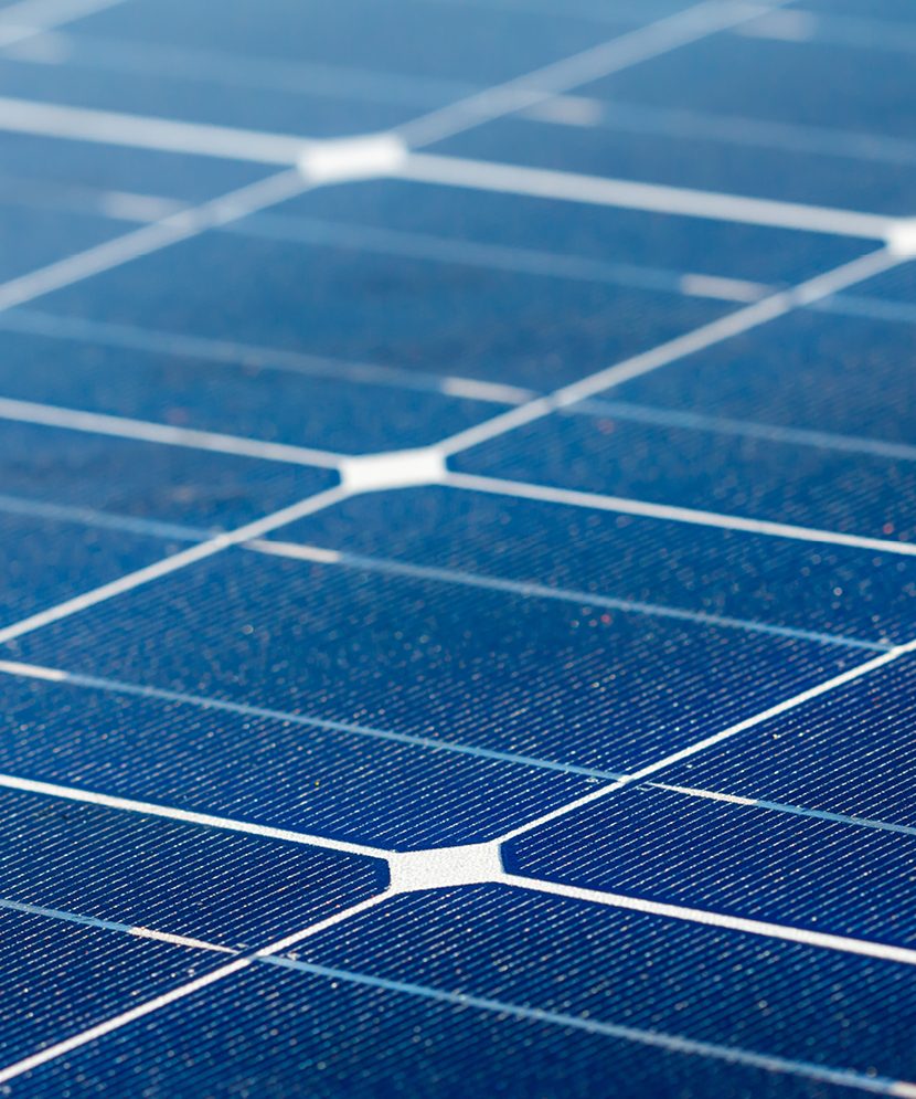 Image of solar panels on a field